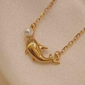 Real Silver Dolphin Necklace 925( 1.83 gms)