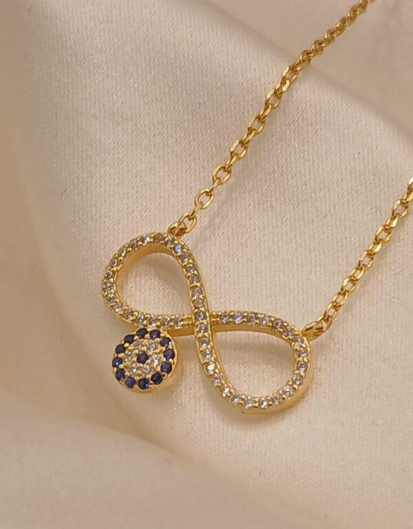 Real Silver Infinity Design Necklace 925( 3.32 gms)