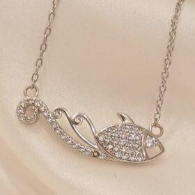Real Silver Whale  Design Necklace 925( 3.60 gms)