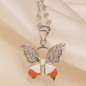 Real Silver Butterfly Design Necklace 925( 5.15 gms)
