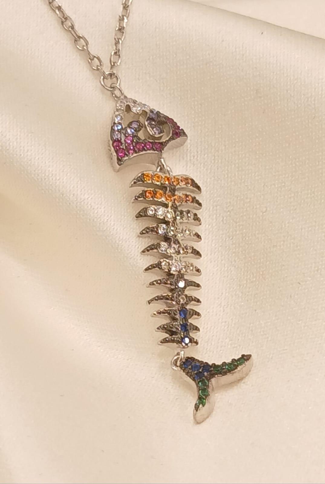 Real Silver Fish Necklace 925( 4.52 gms)