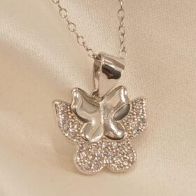 Real Silver Necklace Butterfly 925( 3.21 gms)
