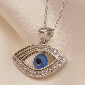Real Silver Eye Necklace 925( 3.56 gms)