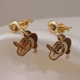 Real Gold Donald Duck Stud Earring 18k(0.72 gms)