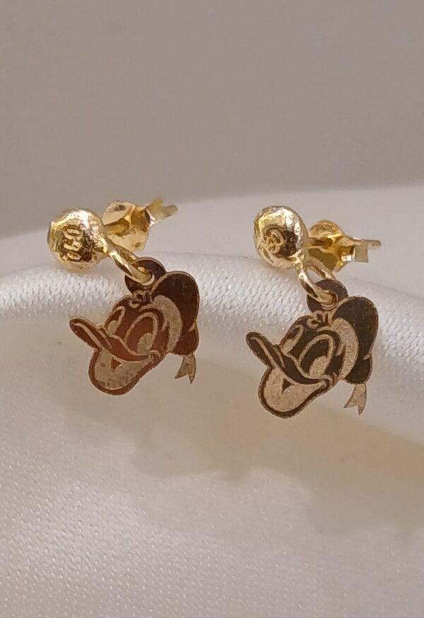 Real Gold Donald Duck Stud Earring 18k(0.72 gms)