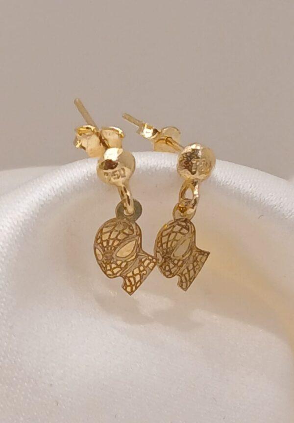 Real Gold Spider Man Stud Earring 18k(0.69 gms)