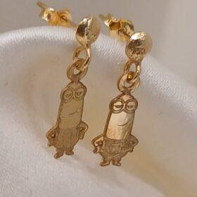 Real Gold Minions Stud Earring 18k(0.80 gms)