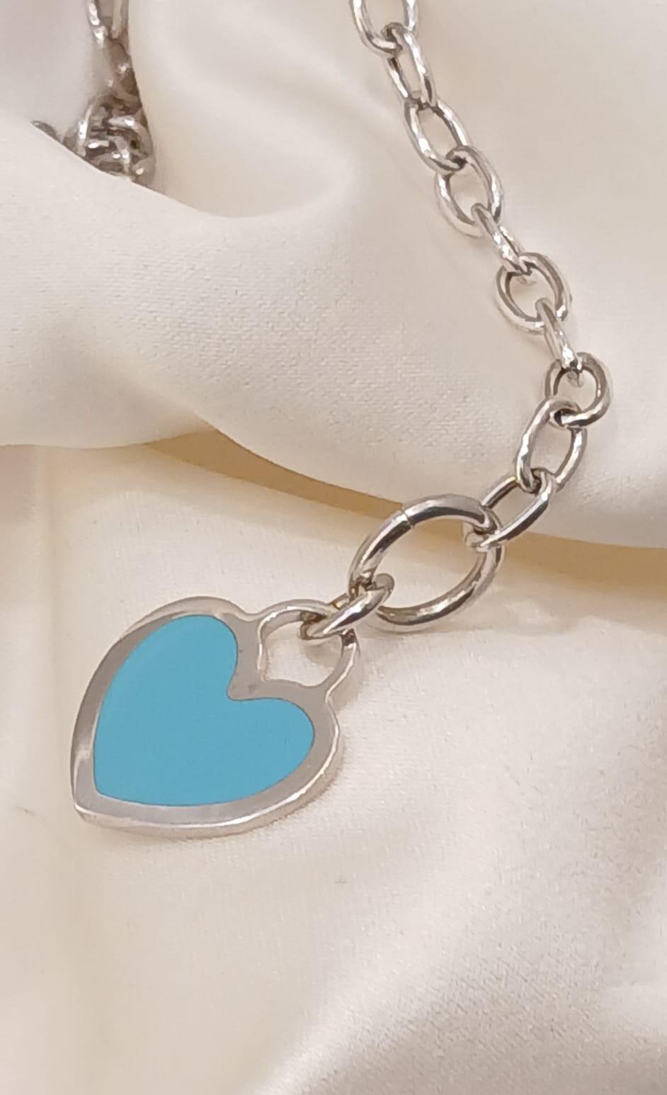 925 Sterling Heart Silver Bracelet (8.17 gms)
