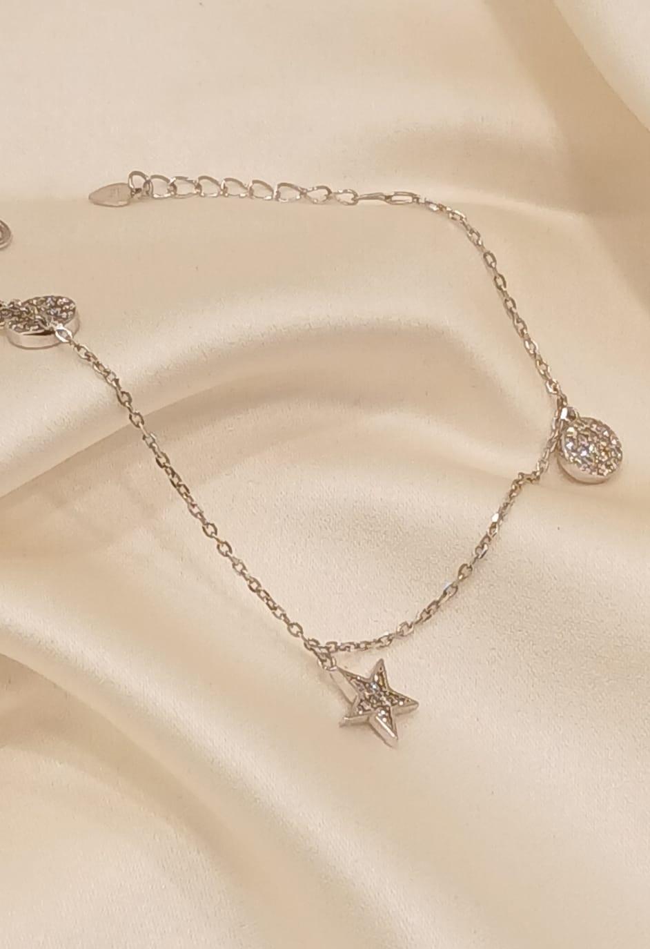 925 Sterling Star Silver Bracelet (2.38 gms)