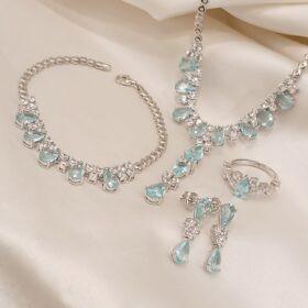 925 Real Silver FullSet (Necklace/Earring/Ring/Bracelet)32.04 gms