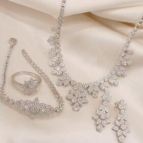925 Real Silver FullSet (Necklace/Earring/Ring/Bracelet)34.34 gms