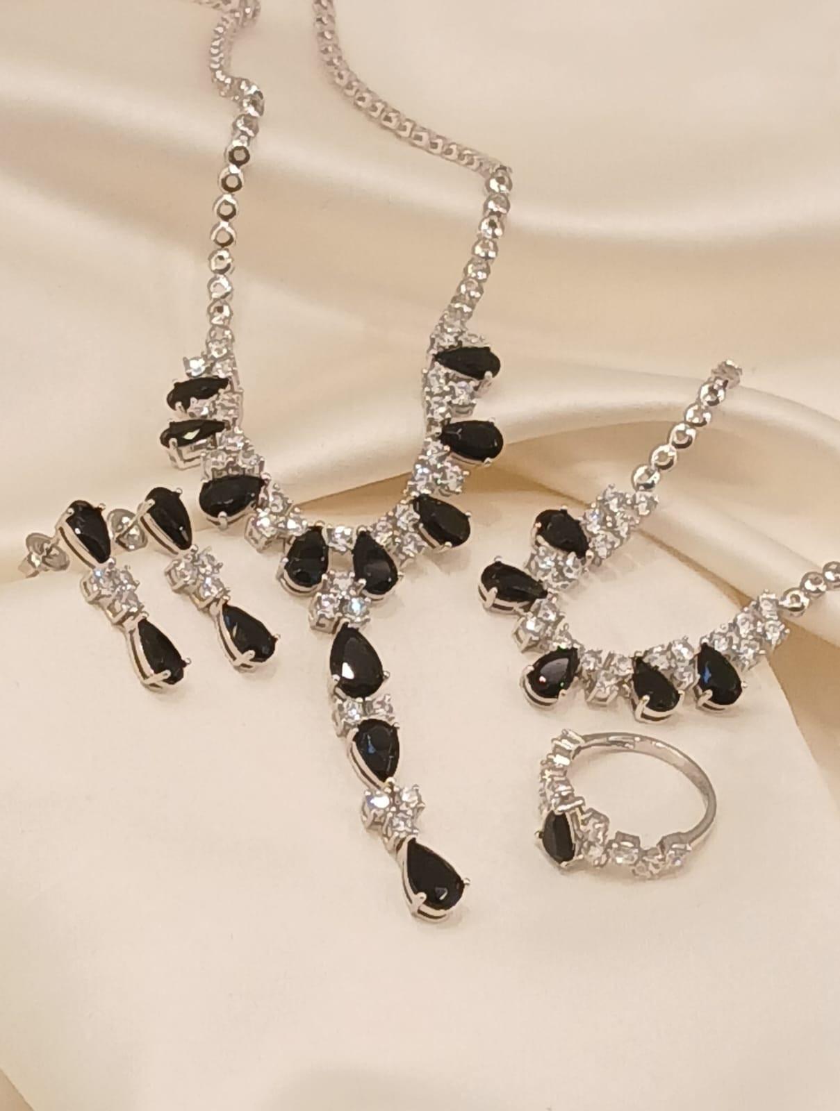 925 Real Silver FullSet (Necklace/Earring/Ring/Bracelet)31.89 gms
