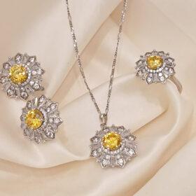 925 Real Silver Half Set (Necklace/Earring/Ring) 19.03 gms