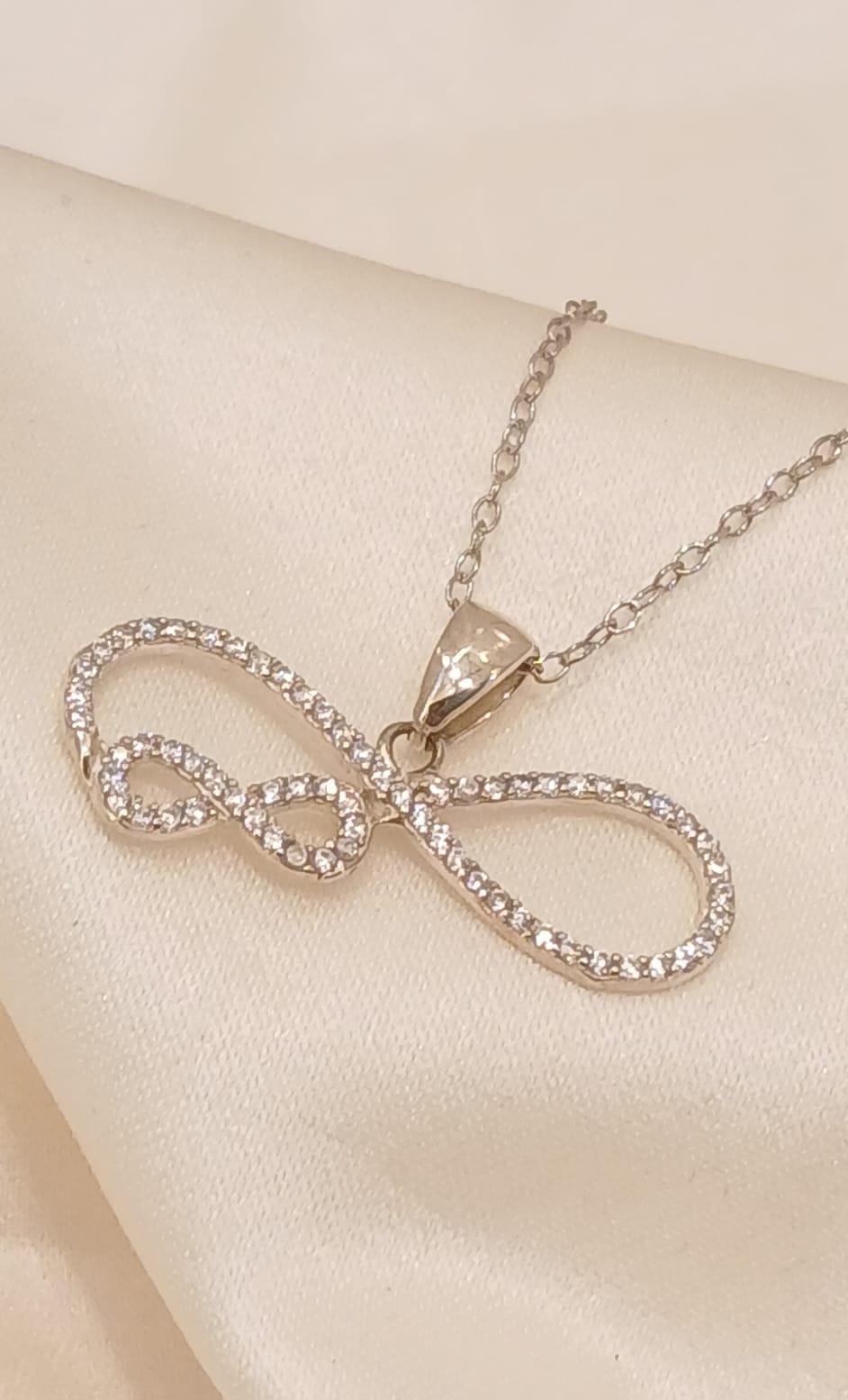 Real Silver Infinity Design Necklace 925(2.10 gms)