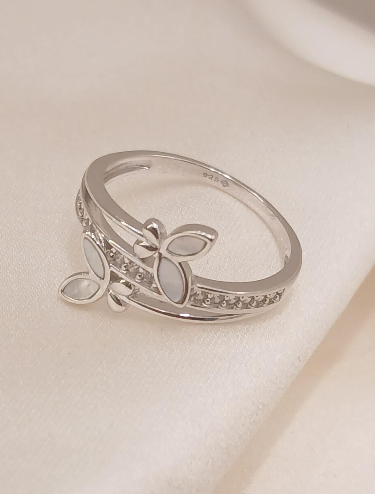 Real Silver Butterfly Ring 925 (size: 8.1 ) 2.44 gms