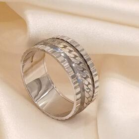 Real Silver Unisex Ring 925 (size: 11/11.9 ) 6.33/6.75 gms