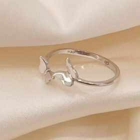 Real Silver Butterfly Ring 925 (size: 6/8 ) 1.25/1.37 gms