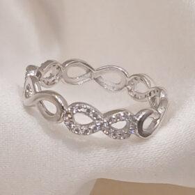 Real Silver Infinity Ring 925 (size: 7 )1.47 gms