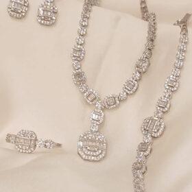 925 Real Silver Full Set (Necklace/Earring/Ring/Bracelet) 30.00 gms