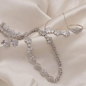 925 Real Silver Full Set (Necklace/Earring/Ring/Bracelet) 25.67 gms