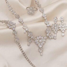 925 Real Silver Full Set (Necklace/Earring/Ring/Bracelet) 31.19 gms