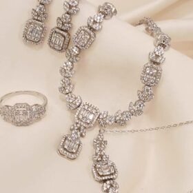 925 Real Silver Full Set (Necklace/Earring/Ring/Bracelet) 24.29 gms