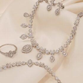 925 Real Silver Full Set (Necklace/Earring/Ring/Bracelet) 28.47 gms