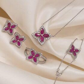 925 Real Silver Full Set (Necklace/Earring/Ring/Bracelet) 11.68 gms