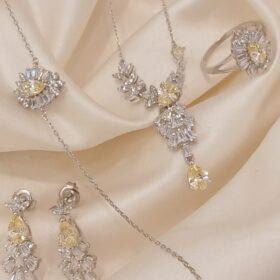 925 Real Silver Full Set (Necklace/Earring/Ring/Bracelet) 12.56 gms