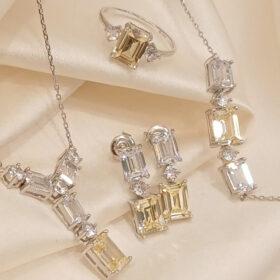 925 Real Silver Full Set (Necklace/Earring/Ring/Bracelet) 14.78 gms