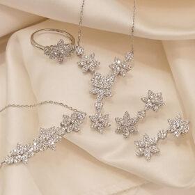 925 Real Silver Full Set (Necklace/Earring/Ring/Bracelet) 13.89 gms