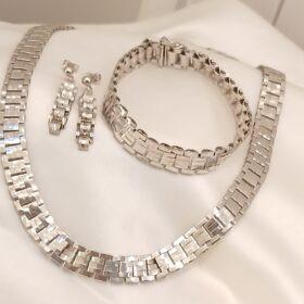 925 Real Silver Half Set (Necklace/Earring/Bracelet) 61.92 gms