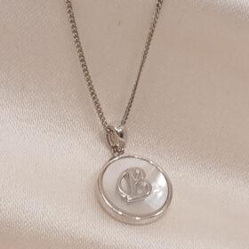 Real Silver Letter B Necklace 925 (1.93gms)